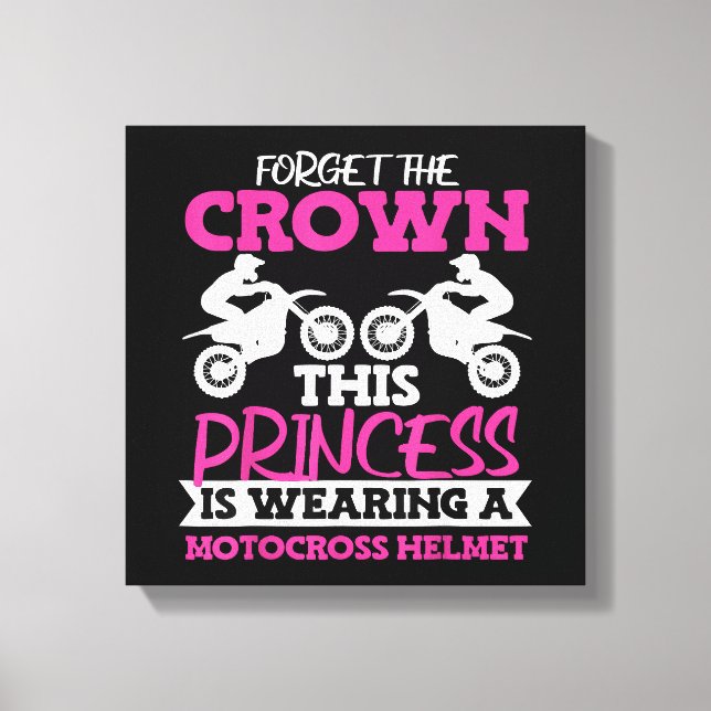 Impressão Em Tela Motocross Dirt Bike Girl (Frente)