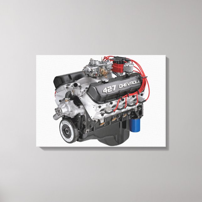 Impressão Em Tela Motor 427 Chevy Big Block (Frente)