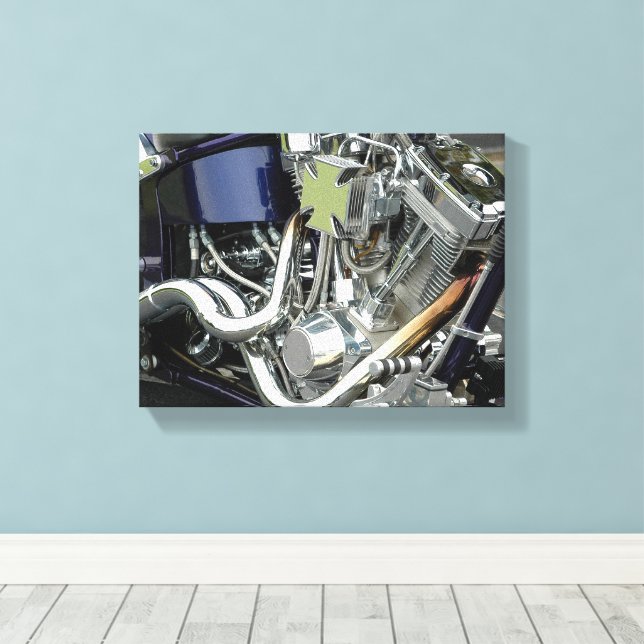 Impressão Em Tela Motor de motociclo (Insitu(piso de madeira))