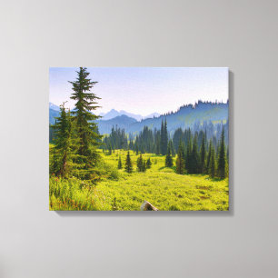 Impressão Em Tela Mountain & Forest Landscape Washington State