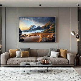 Impressão Em Tela Mountain Sunset