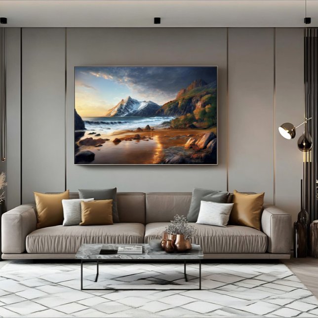 Impressão Em Tela Mountain Sunset (Criador carregado)