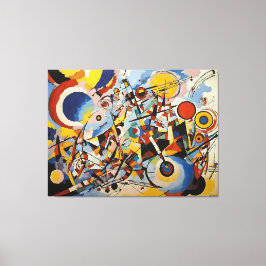 Impressão Em Tela Movimento Colorido de Abstrato