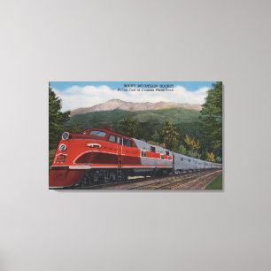 Impressão Em Tela Mt. rochoso Rocket (trem), pico dos piques,