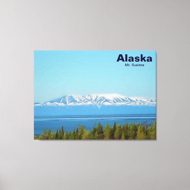 Impressão Em Tela Mt. Susitna (Alasca) (Frente)