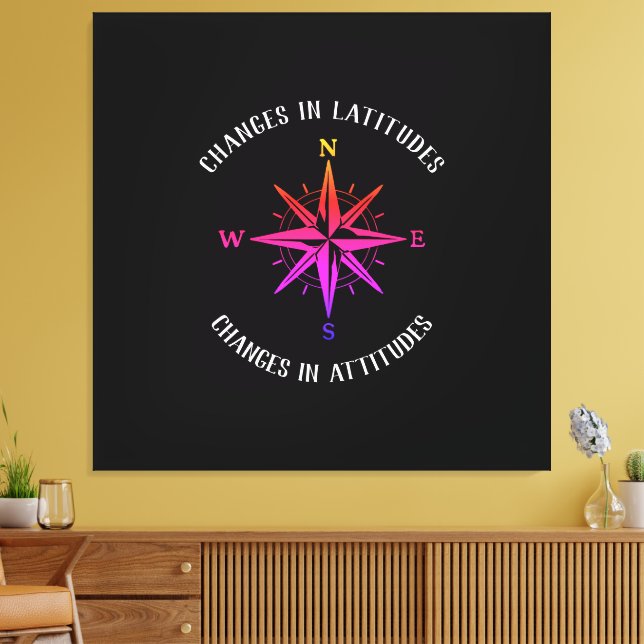 Impressão Em Tela Mudanças em latitudes, mudanças em atitudes (Insitu(Sala de estar))