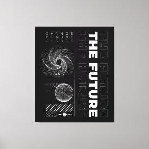 Impressão Em Tela Mudar a Tipografia Abstrata do Futuro