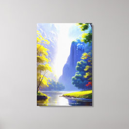 Impressão Em Tela Muito Bonita Pintura de Paisagem Natural Serena