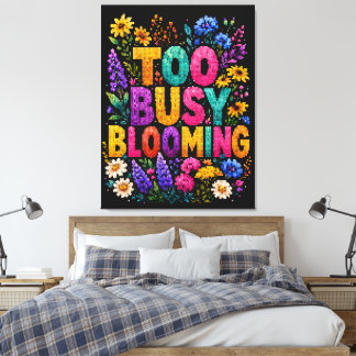 Impressão Em Tela Muito Ocupado Florescendo Design de Estilo Geométr