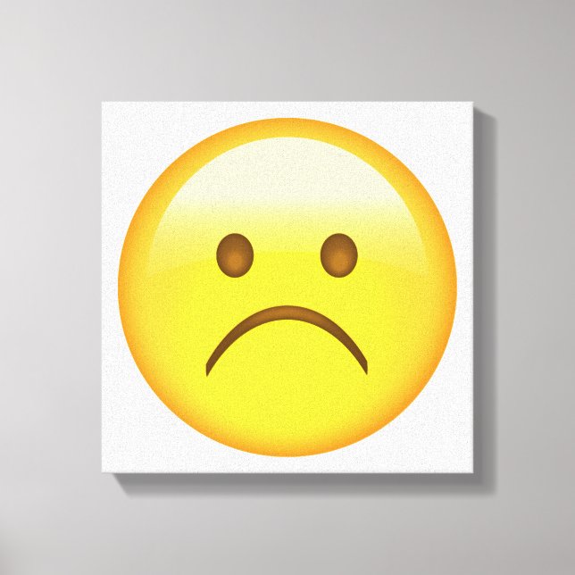 Impressão Em Tela Muito triste - Emoji (Frente)