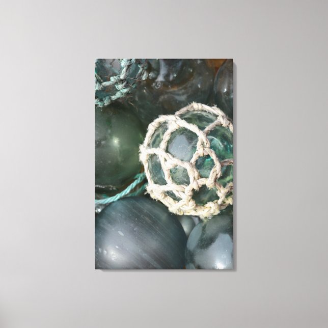 Impressão Em Tela Muitos tanques de pesca de vidro, no Alasca (Frente)