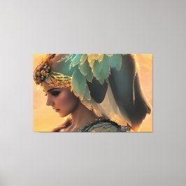 Impressão Em Tela Mulher à espera: Impressão de tela estendida