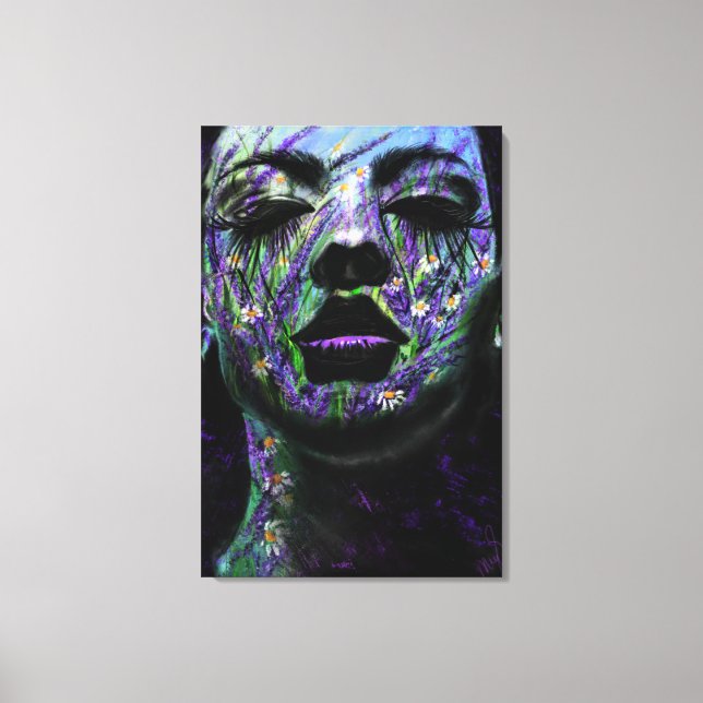 Impressão em Tela Mulher Aroma de Lavanda (Frente)