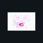 Impressão Em Tela Mulher Bonito de pop Art Óculos escuros Lábio rosa<br><div class="desc">Mulher Bonito pop com óculos de sol brancos e batom rosa mordendo seu desenho</div>