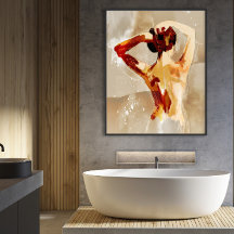 Mulher clássica segurando sua pintura de cabelo