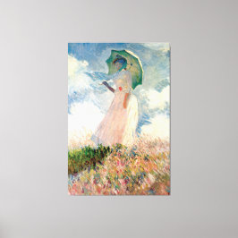 Impressão Em Tela Mulher com Guarda-Chuva Vintage Claude Monet 1886