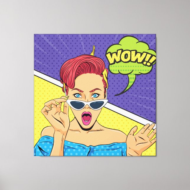 Impressão Em Tela Mulher com óculos de sol (Frente)