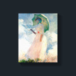 Impressão Em Tela Mulher com Parasol Claude Monet Vintage Art 1886<br><div class="desc">8 x10 Tela de impressão. Para o tamanho personalizado maior (36, 42" x 57, 00"),  adicione 192762196540979414 na pesquisa. Mulher com Parasol,  virada para a esquerda. A figura é Hoschédé Suzanne,  filha de Alice Hoschédé,  segunda esposa de Claude Monet (1868-1899),  pintada por Claude Monet em 1886. PD-US</div>