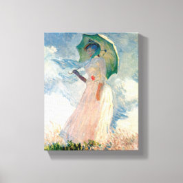 Impressão Em Tela Mulher com Parasol Claude Monet Vintage Art 1886