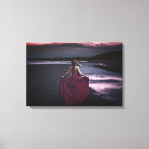 Impressão Em Tela Mulher com vestido, belas artes