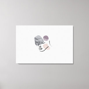 Impressão Em Tela Mulher Dama Face Modelo de Moda