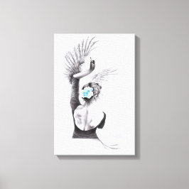 Impressão Em Tela Mulher dançando cisne ballet Arte desenho Surreali