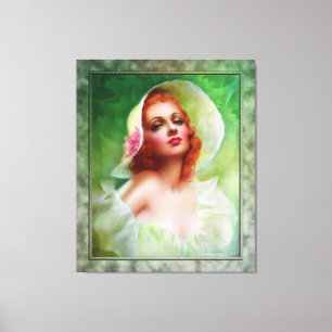 Impressão Em Tela Mulher de Cabeça Vermelha por Pearl Frush Brudon