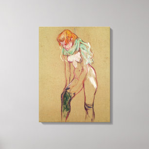 Impressão Em Tela Mulher de Henri de Toulouse-Lautrec que levanta