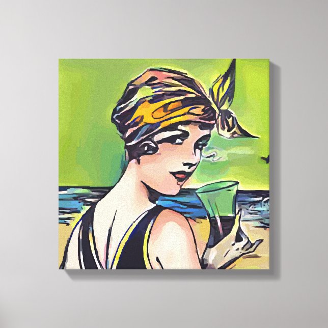 Impressão Em Tela Mulher de Verão (Frente)