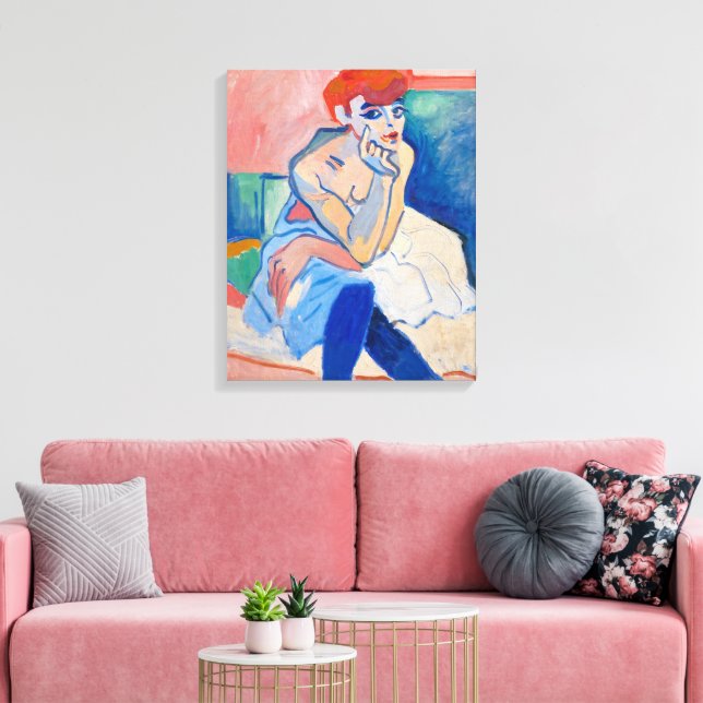 Impressão Em Tela Mulher em Química | Andre Derain | (Insitu(Sala de estar))