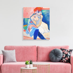 Impressão Em Tela Mulher em Química Andre Derain