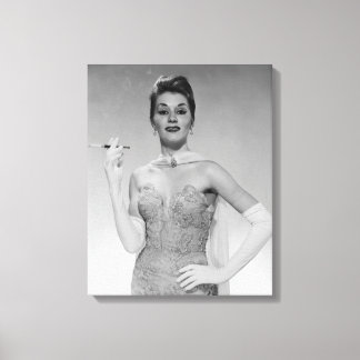 Impressão Em Tela Mulher em vestida