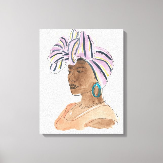 Impressão Em Tela Mulher Forte e Bonita (Frente)