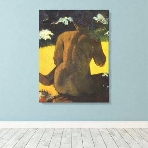 Impressão Em Tela Mulher junto ao Mar por Paul Gauguin, Arte Fino An