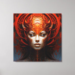 Impressão Em Tela Mulher mágica fantasista