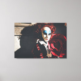 Impressão Em Tela Mulher mascarada no carnaval de Veneza