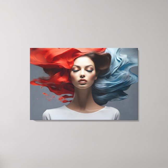 Impressão Em Tela Mulher moda, belas artes (Frente)