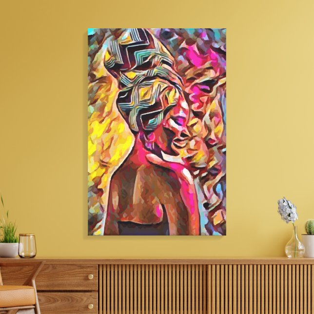 Impressão Em Tela Mulher negra (Insitu(Sala de estar))