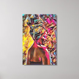 Impressão Em Tela Mulher negra