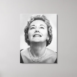 Impressão Em Tela Mulher que olha acima