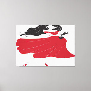 Impressão Em Tela Mulher-retrora