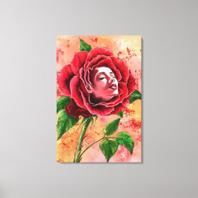 Impressão em Tela Mulher Rosa (Frente)
