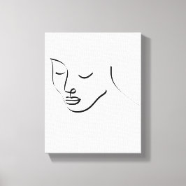Impressão Em Tela Mulher Senhora Rosto Modelo de Moda Arte