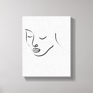 Impressão Em Tela Mulher Senhora Rosto Modelo de Moda Arte