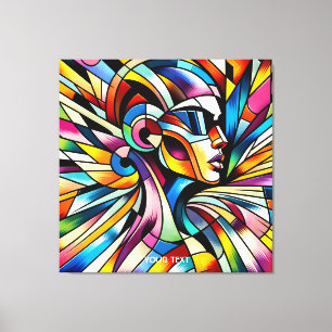 Impressão Em Tela Mulher Surreal Abstrato de Fantasy