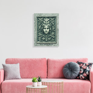Impressão Em Tela Mulher Verde