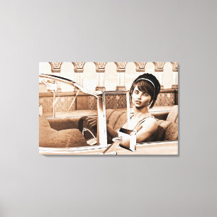 Impressão Em Tela Mulher Vintage