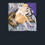 Impressão Em Tela Mulher Vintage Art Déco com Gato por S. Chompre<br><div class="desc">Arte de ilustração vintage art déco imagem da vida diária apresentando uma mulher elegante vestindo um vestido flapper sentada em um sofá com seu gato de estimação. Mulher com Gato por S. Chompre. "Femmes Modernes, 1926" por S. Chompré é uma série de ilustrações com mulheres contemporâneas da década de 1920...</div>