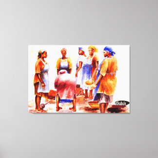 Impressão Em Tela Mulheres Africanas por Mojisola A Gbadamosi Okubul