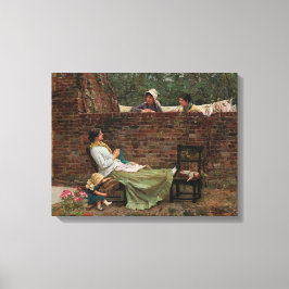 Impressão Em Tela Mulheres conversando sobre o Muro do Jardim (Gossi